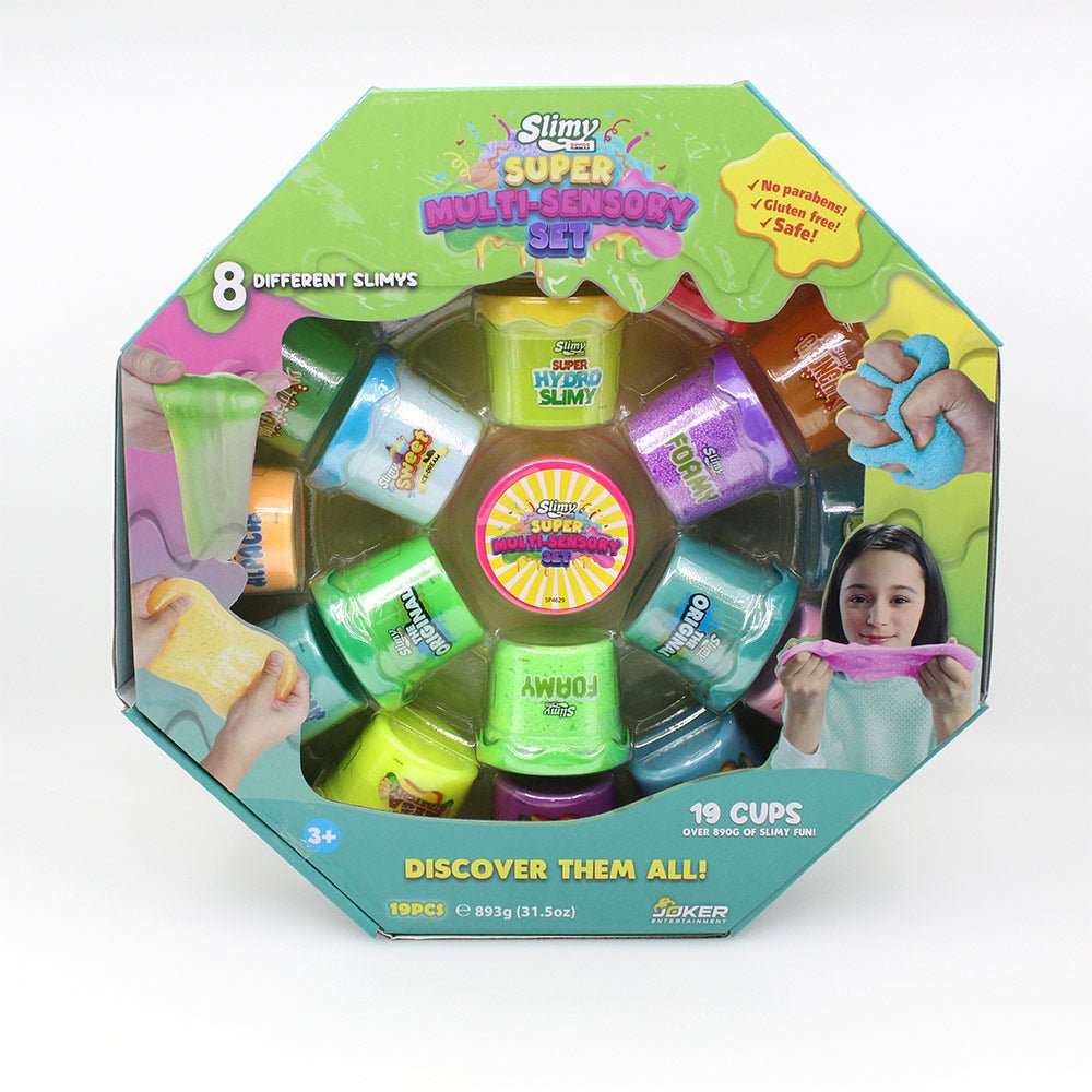 SLIMY SUPER MULTI SENSORY SET 2oz (56g) OCTAGON MULTI SENSORY VERSION 19pcs UNIT PACK - Premium for Kids in Qatar | Toysaro.com